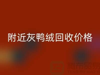 附近灰鴨絨回收價格多少錢一公斤？##上海騰布貿易